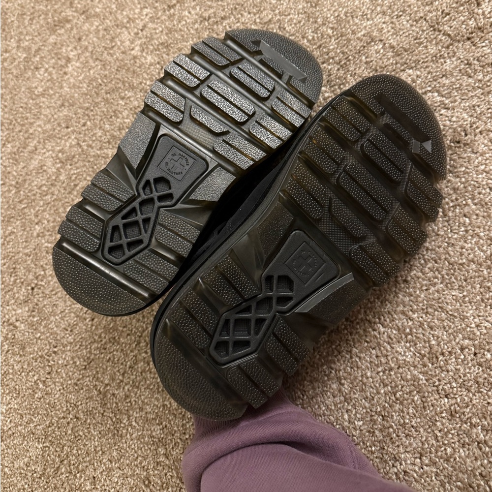 Dr. Martens Suede Platform Mule with Buckle - Picture 3 of 3